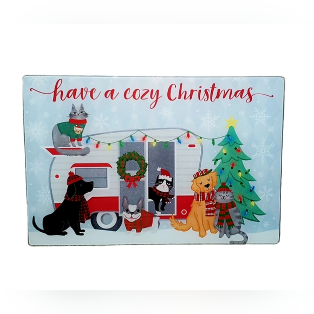 Christmas Glass Cutting Board‎